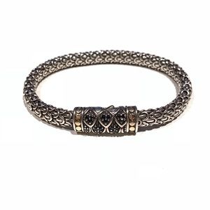 John Hardy Silver Bracelet with Gold-Accent Cylinder